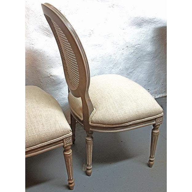 Cream Pair of Ethan Allen French-Style Side Chairs For Sale - Image 8 of 12