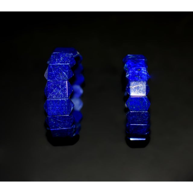 Set Natural Fine Lapis Bracelets Aaaa Grade For Sale - Image 9 of 11