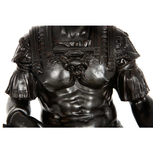 Grand Tour Bronze Sculpture Giuliano De Medici After the Antique, 19th Century For Sale - Image 9 of 12