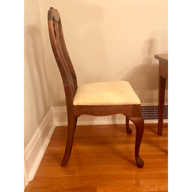 Queen Anne Upholstered Dining Chair 1960’s Fancher Chairish