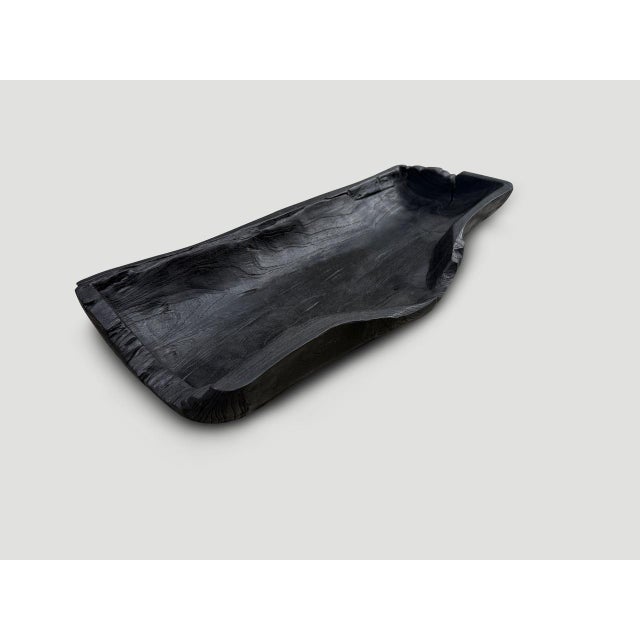 Andrianna Shamaris Sculptural Charred Teak Wood Vessel For Sale - Image 18 of 18