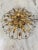 Gilt Iron & Glass Ceiling Light from Banci, Italy, 1980s For Sale - Image 3 of 11