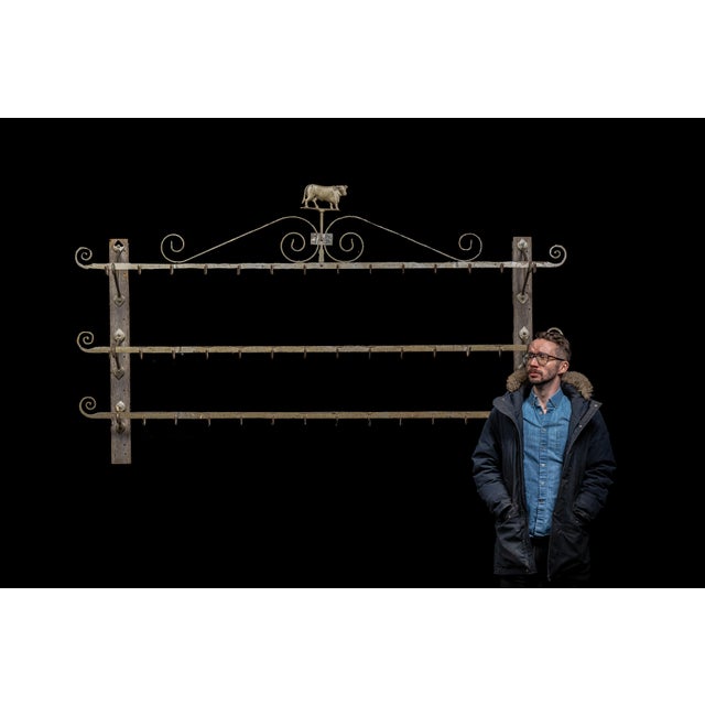 c. 1880s/1890s; Bernard Gloekler Co. - Pittsburgh, PA Ornate and antique cast iron butcher shop rack. This item, and...