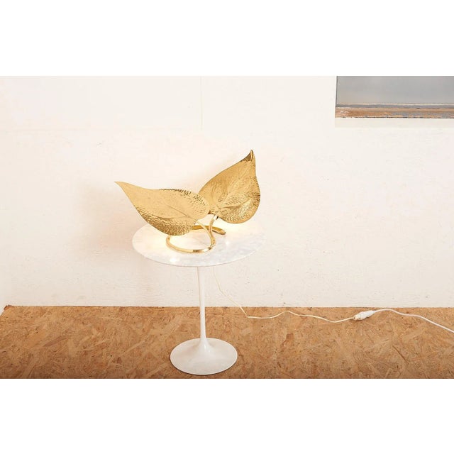 Vintage Italian Double Golden Leaf Sconce from Tommaso Barbi, 1970s For Sale - Image 13 of 14