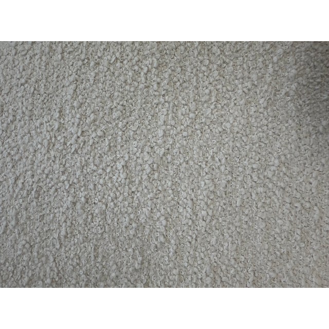 Custom Round Bouclé Ottoman by Danny Cannon Custom Upholstery For Sale - Image 4 of 4