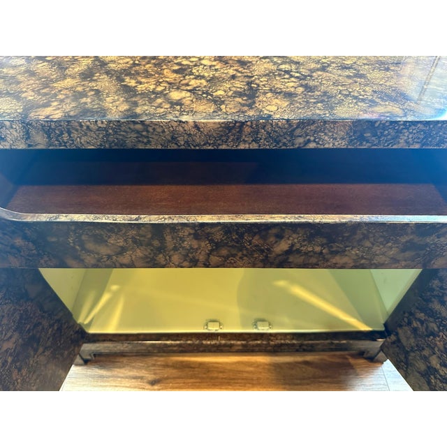 Henredon 1970's Henredon Chinoiserie Faux Tortoiseshell Cabinet For Sale - Image 4 of 12