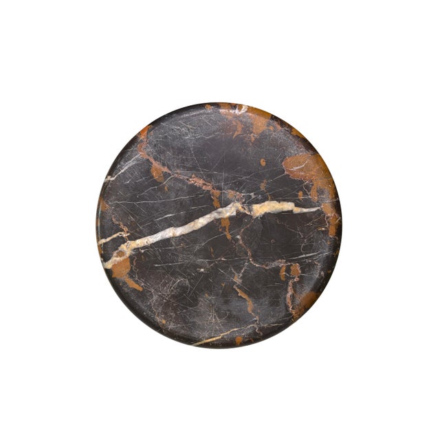Stone Italian Polished Portoro Marble Vase For Sale - Image 7 of 7