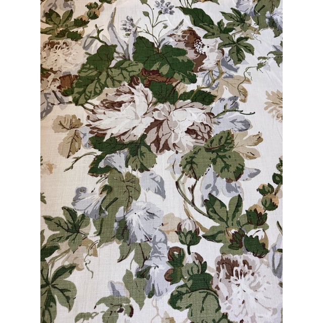 Traditional Lee Jofa Maisie Linen - Tan/Leaf Fabric 2 Yards For Sale - Image 3 of 7