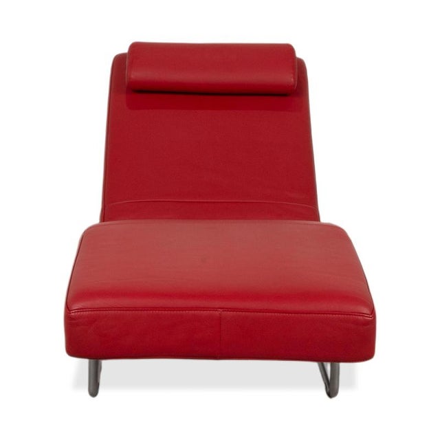 Leather Lounger 680 Red Manual Function from Rolf Benz For Sale - Image 15 of 16