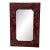 Post Modern Custom Design Metal + Red Ceramic Mirror For Sale