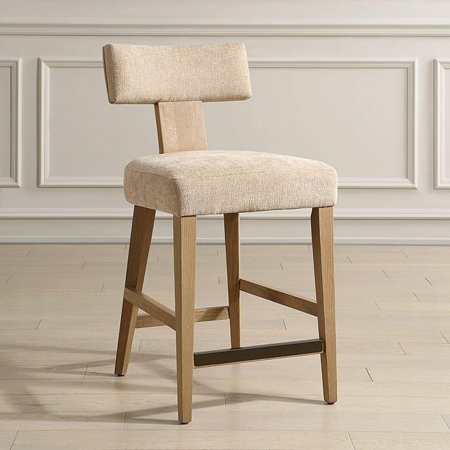Modern Klismos Counter Stool With Back For Sale In Sacramento - Image 6 of 7
