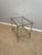 Metal Faux Bamboo Brass & Glass table For Sale - Image 7 of 12