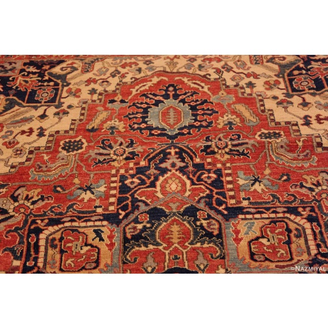 2020s Nazmiyal Collection Persian Heriz Medallion Design Area Rug For Sale - Image 5 of 7
