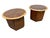 Elevate your space with this stunning pair of Mid-Century Modern Lane Acclaim round side tables, beautifully refinished to...