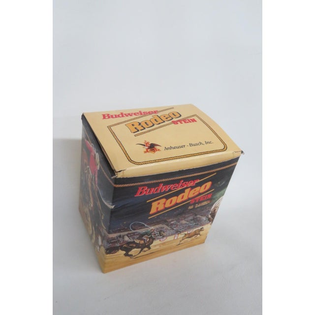 Budweiser Rodeo Stein 1992 Anheuser Busch Ceramarte Ceramic W Original Box 4866b For Sale - Image 16 of 16