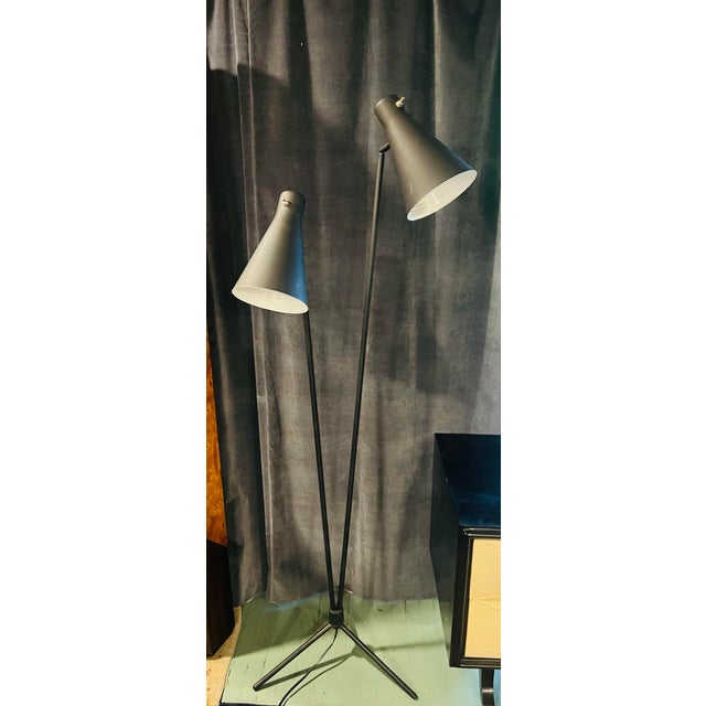Modern Nuevo Contemporary Floor Lamp Matte Black For Sale - Image 4 of 11