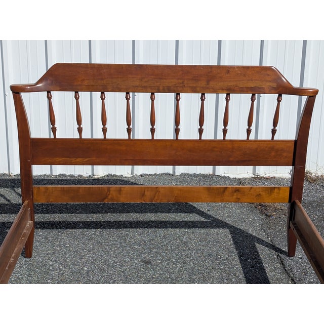 Bring timeless sophistication to your bedroom with this exquisite Vintage Cherrywood Full size Bedframe, crafted in the...