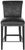 Studded Counter Stool, Black Crocodile & Black For Sale In Philadelphia - Image 6 of 6
