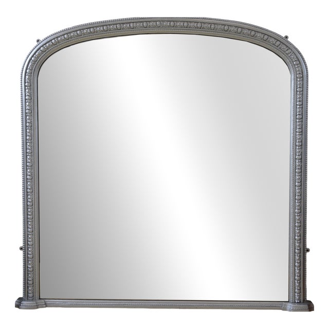 Antique Victorian Silver Overmantel Mirror, 1860 For Sale