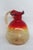 Mid Century Crackle Glass Amberina Small Pitcher Vase For Sale - Image 10 of 12