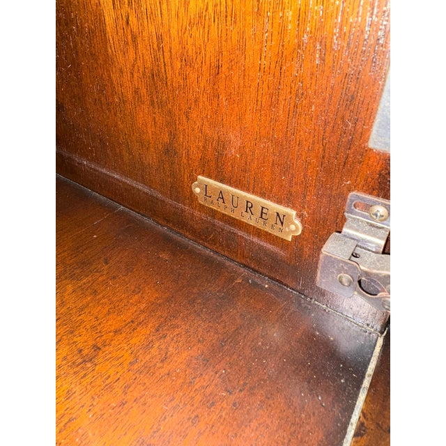 Brown Ralph Lauren Louvered Media Cabinet Armoire For Sale - Image 8 of 17