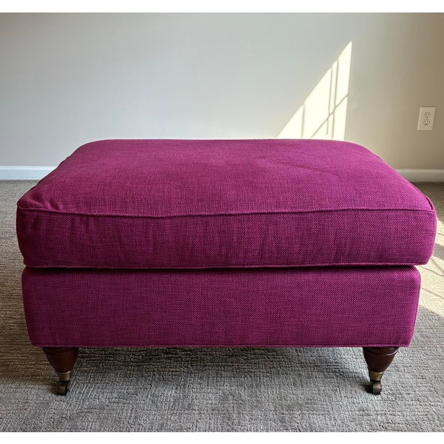 Late 20th Century Baker Furniture Fuchsia Lounge Chair & Ottoman For Sale - Image 12 of 12
