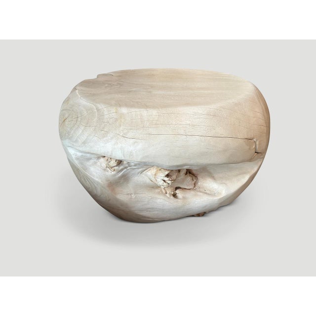 Andrianna Shamaris Sculptural Bleached Coffee Table or Side Table For Sale - Image 9 of 18