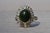 Silver The Mescal Range: Mid Century Modern Nephrite and Diamond Cocktail Ring For Sale - Image 8 of 10