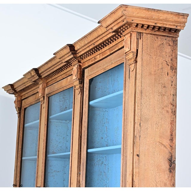 19th Century French 19th Century Stripped Oak Bibliotheque For Sale - Image 5 of 15
