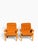 Mid-Century Modern Pair of Mid-Century Modern Bentwood Lounge Chairs | Scandinavian Style | New Burnt Orange Tufted Upholstery | C. 1970s For Sale - Image 3 of 10
