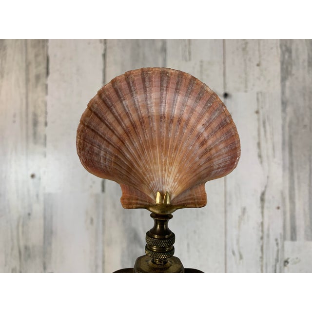 Glass Ginger Jar Shell Filled Table Lamps For Sale In Dallas - Image 6 of 11