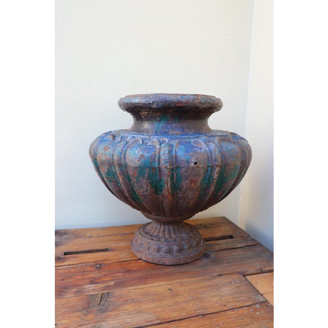 Gorgeous 19th Century French Cast Iron Planter, Likely by Val d'Oesne For Sale - Image 15 of 18