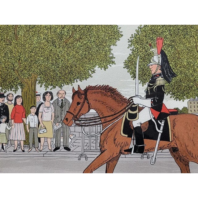 1980s Vincent Haddelsey, Parade, Original Hand-Signed Lithograph, Framed For Sale - Image 5 of 6