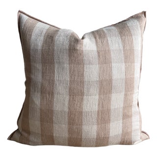 French Linen Accent Cover– Vichy Nude For Sale