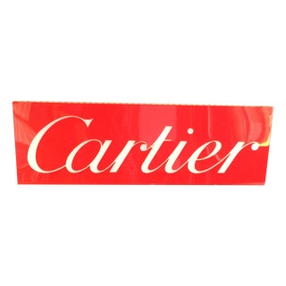 Vintage Cartier Advertising Sign For Sale