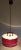 Red German Scandinavian Style Ceiling Lamp in Teak, Plastic & Red Fabric from Aro-Leuchten, 1970s For Sale - Image 8 of 11