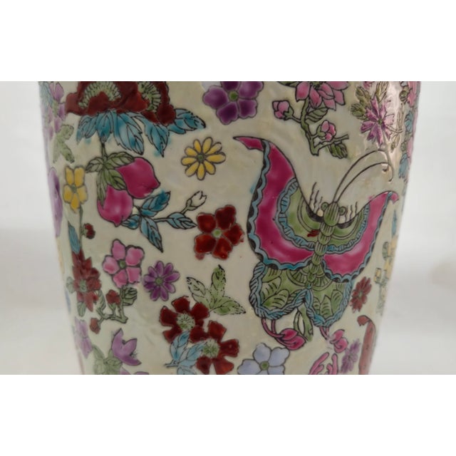 Mid Century Chinese Mille Fleurs Porcelain Vase For Sale - Image 4 of 16