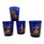 Vintage Culver "Celestial Angels" Cobalt Blue 22k Lowball Glasses, S/4 For Sale