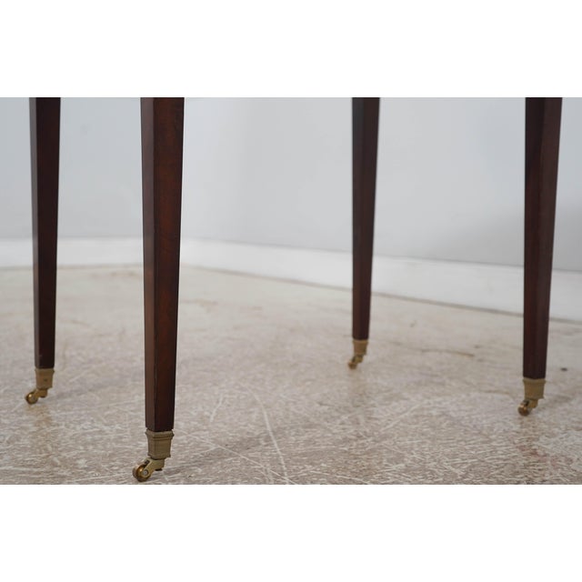 Pair of Mahogany Federal Style Inlaid Drop Side Pembroke Tables For Sale - Image 10 of 18