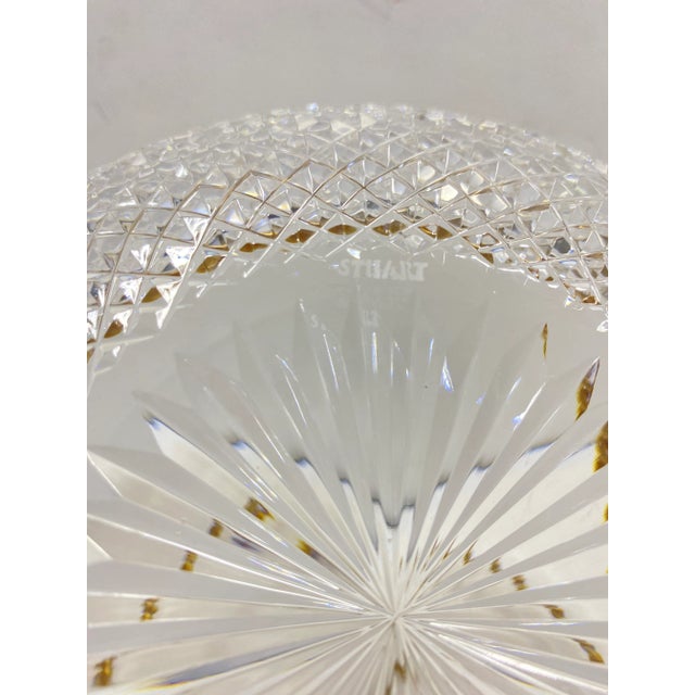 Glass Stuart Crystal Cut Glass Bowl – Vintage 1960s Crystal Serving or Centerpiece Bowl For Sale - Image 7 of 10