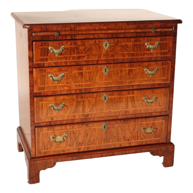 George I Style Burl Walnut Bachelor's Chest For Sale