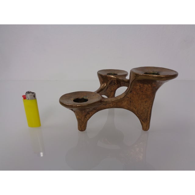 Brutalist Bronze Candleholder by Michael Harjes, 1960s For Sale - Image 14 of 18