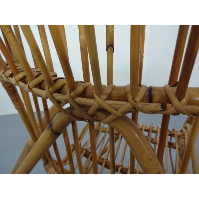 Mid-Century Italian Bamboo Rocking Chair, 1950s For Sale - Image 10 of 18