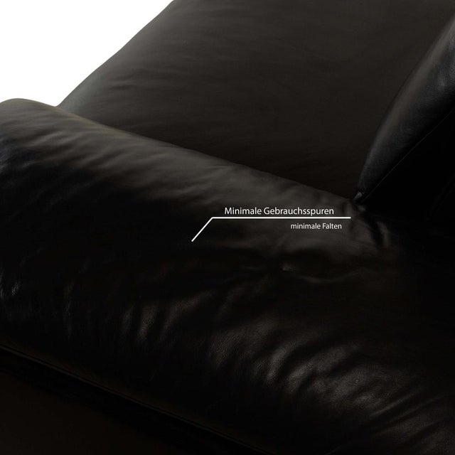 Volare Two-Seater Sofa in Black Leather from Koinor For Sale - Image 9 of 15