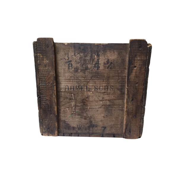 Fantastic early 1900s, circa 1910s-30s, National Lock Company of Rockford, Illinois, factory parts crate in remarkable...