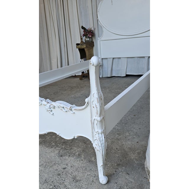 Vintage Twin Size Bed Frame, White Romantic Style Circa 1930's For Sale - Image 15 of 18