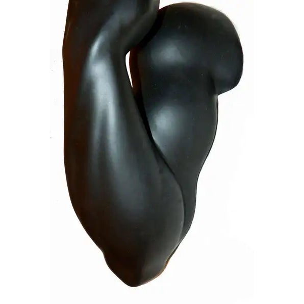 1980s Sculptural Arm Wall Sconces – Matte Black, in the Manner of J. C. Peiré - a Pair For Sale - Image 4 of 5