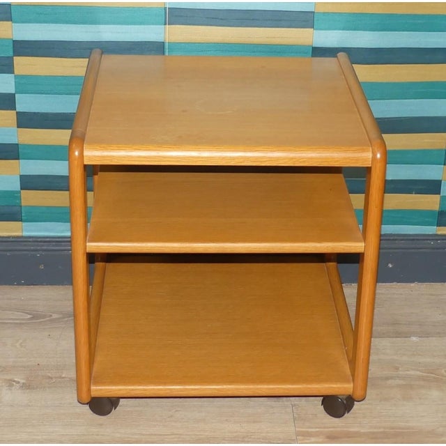Vintage Side Table with Wheels, 1990s For Sale - Image 4 of 10