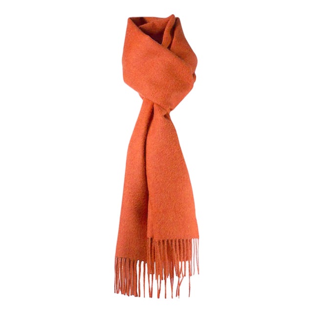 Stick & Ball Solid Alpaca Scarf - Coral For Sale