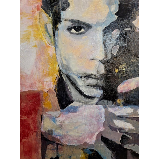 Sonia Gold - 1980s Portrait of Prince - Oil Painting For Sale - Image 4 of 9